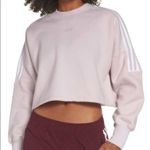 Adidas Cropped Light Pink Sweatshirt Crewneck